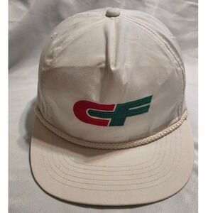 Vintage Tonkin CF Consolidated Freightways Rope Hat White‎ Snapback Trucker Cap